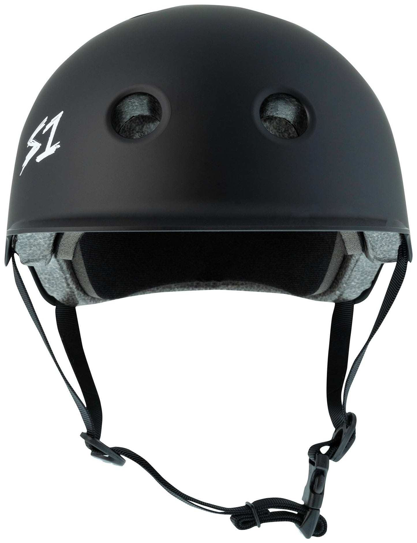 S1 Lifer Brim Helmet for Skateboarding, BMX, and Roller Skating - EPS Fusion Foam, CPSC & ASTM Certified - Black Matte Medium (21.5")