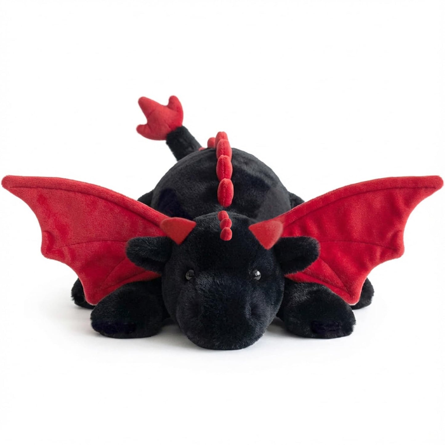 ARELUX Large 37in Cute Dragon Stuffed Animals Plush Toy Soft Black Pterosaur Plushie Giant Fuzzy Dinosaur Pillow Plushies with Wings Cuddly for Friends Family Member