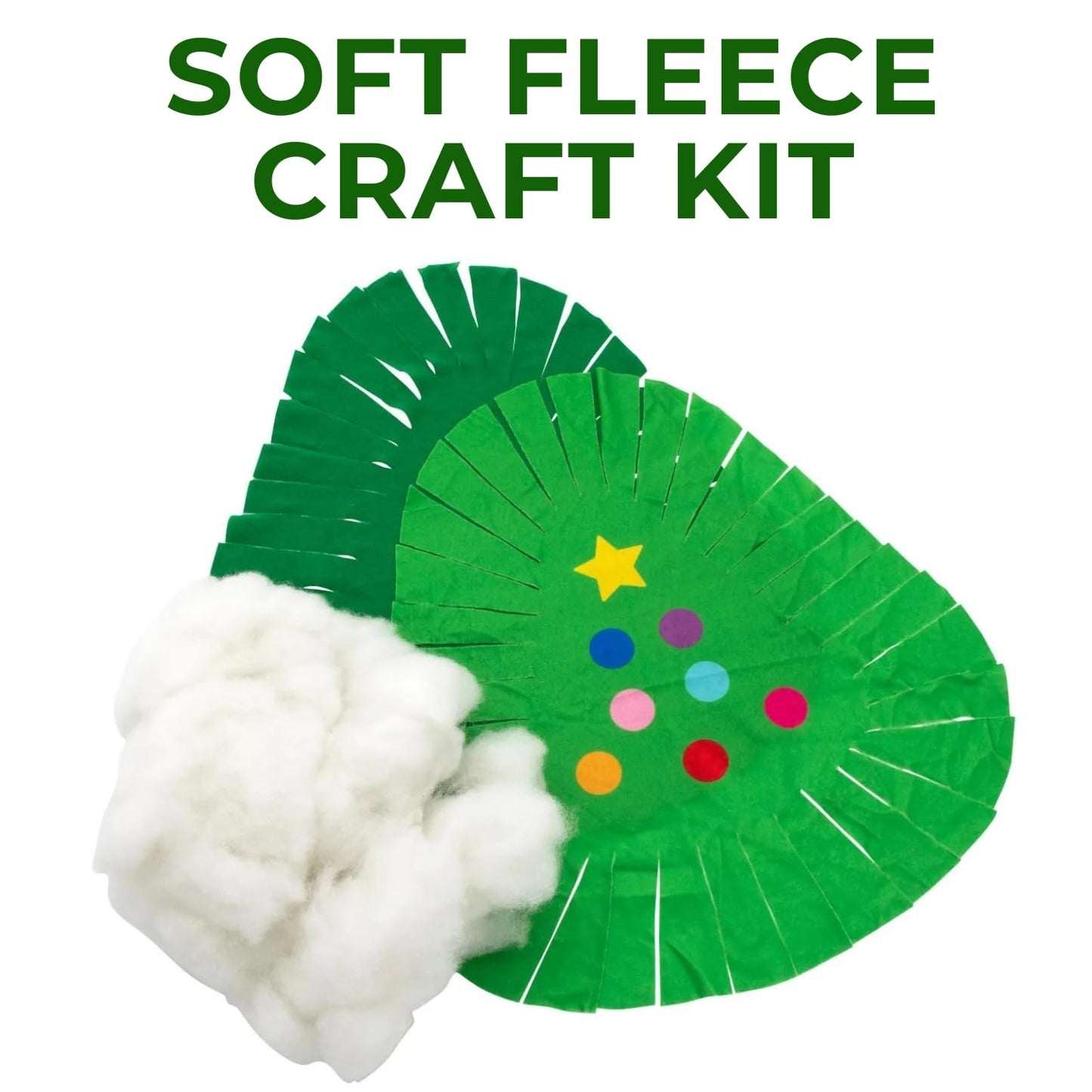Fun Express 13 3/4" x 15" Christmas Tree Fleece Tied Pillow Craft Kit - Makes 6