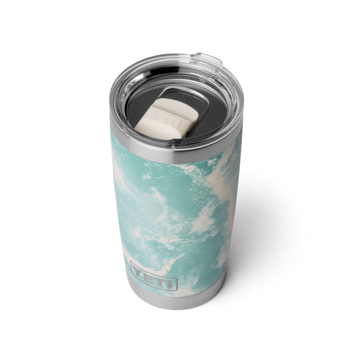YETI Rambler 20 oz Tumbler, Stainless Steel, Vacuum Insulated with MagSlider Lid, Sea View