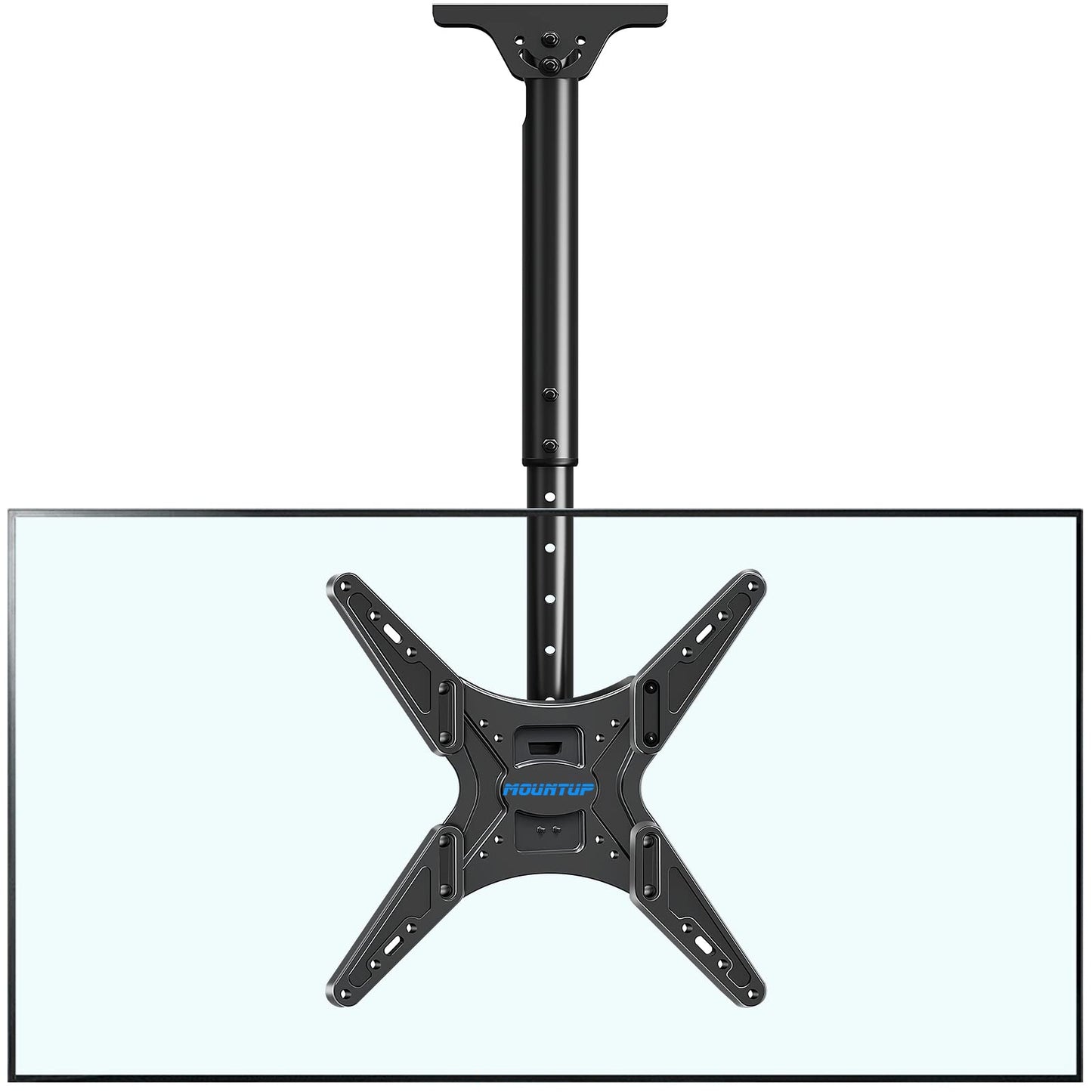 MOUNTUP Ceiling TV Mount for Most 24''- 65'' TVs, Hanging TV Ceiling Mount for 32 43 50 55 60 65 inch Screen, Full Motion Height Adjustable Bracket, Holds up to 99lbs, Max VESA 400x400mm, MU0039