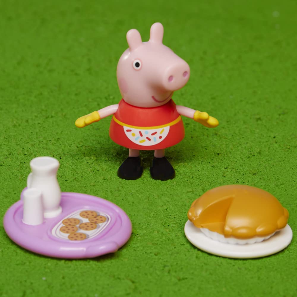 Peppa Pig Peppa’s Club Peppa Loves Baking Little Spaces Themed Preschool Toy, Includes 1 Figure and 5 Accessories, for Ages 3 and Up