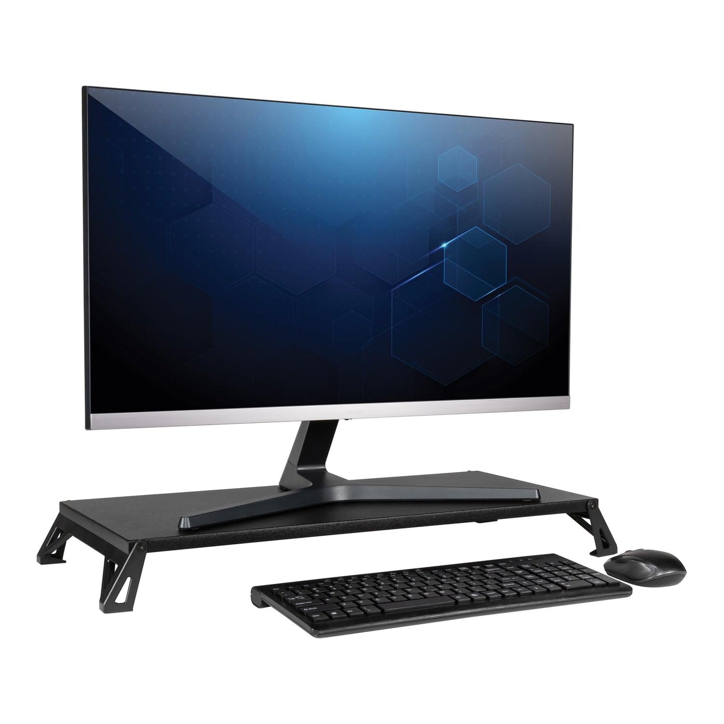 Allsop Lo Riser Monitor Stand, for 32" Monitors, 24" X 11" X 2" to 3", Black, Supports 30 Lb