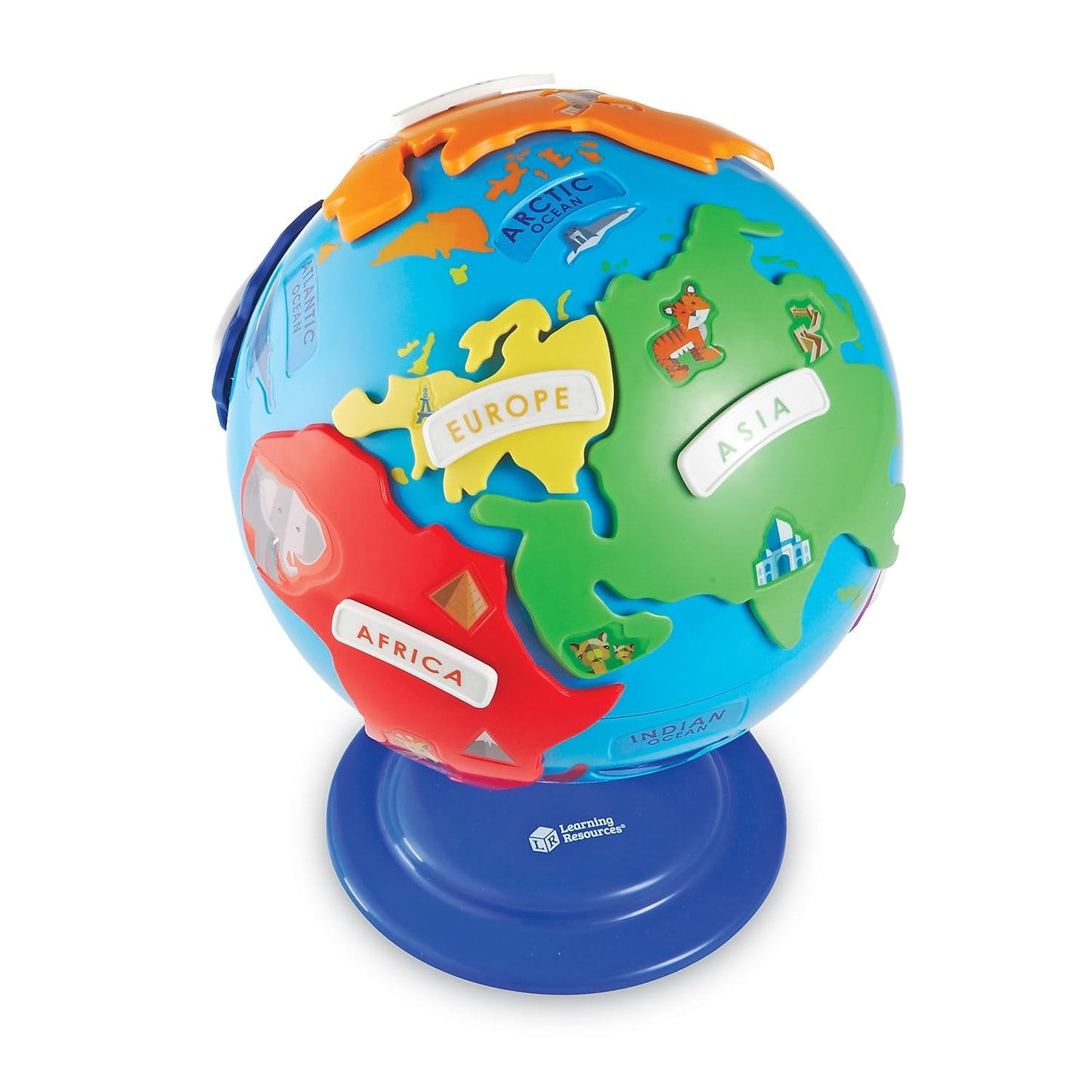 Learning Resources Puzzle Globe, 3-D Geography Puzzle, Educational Toys for Kids, Fine Motor Toys, Earth Toys, 14 Pieces, Ages 3+