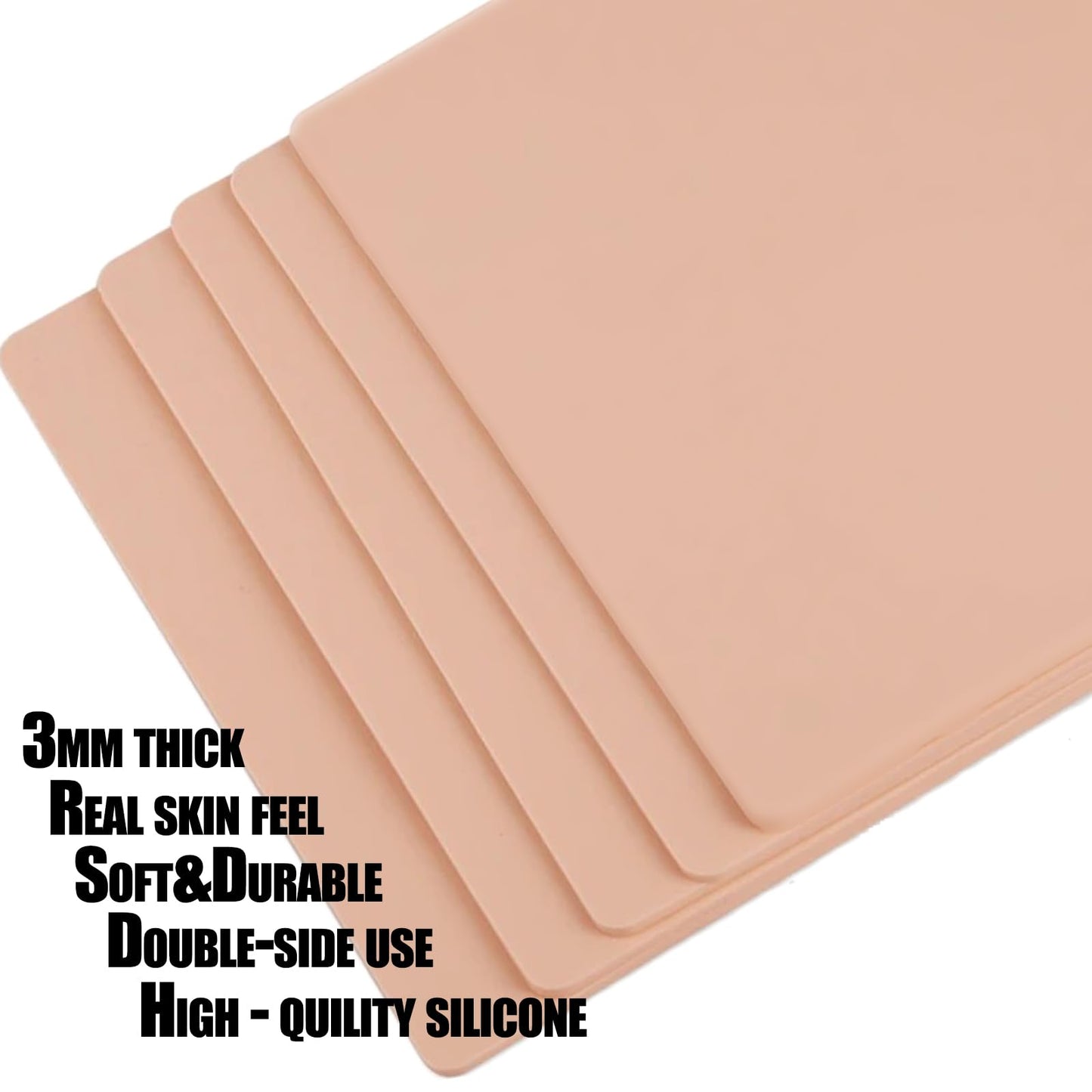 3MM Tattoo Practice Skin - Beoncall 20pcs Thick Fake Skin 8x6'' Blank Practice Skin for Tattoo supply