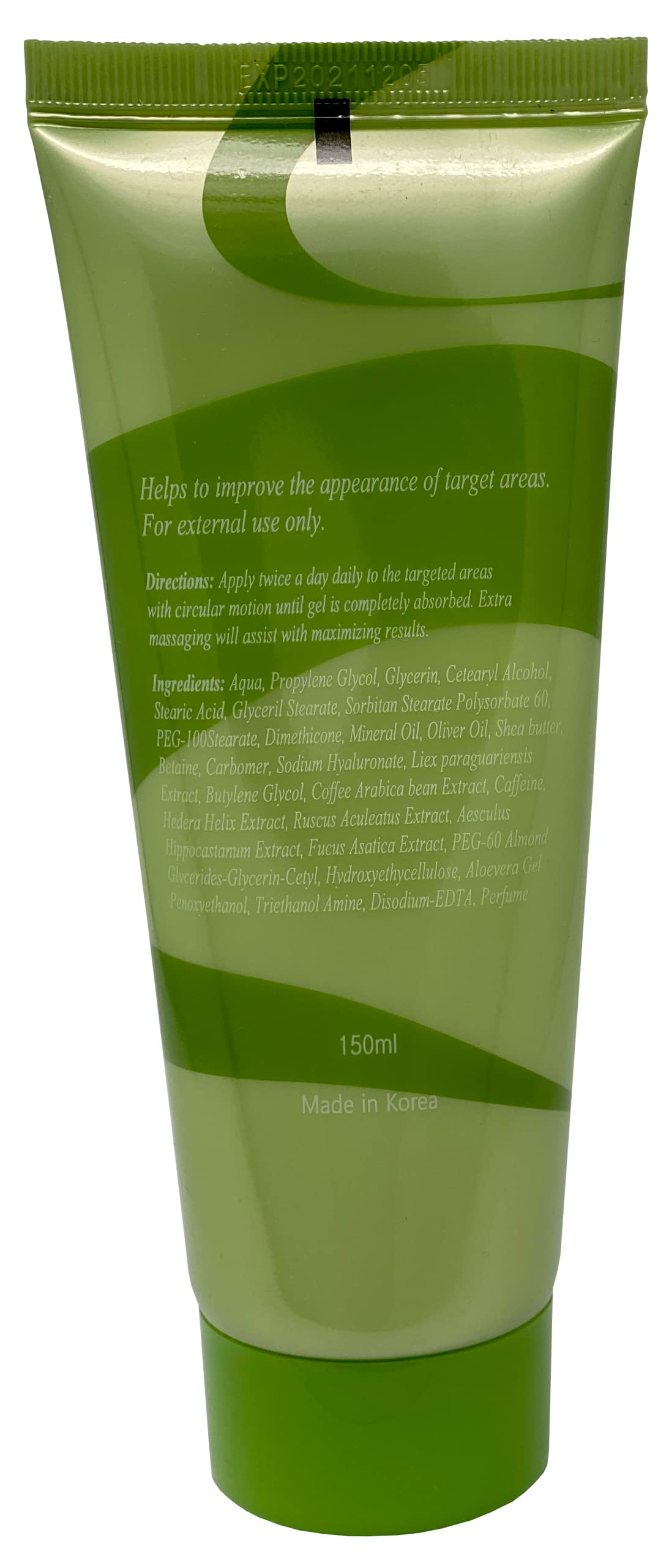 Lipo Applicator Body Wrap With Guarana, Green Tea, and Seaweed Wraps Works for Stomach Belly Legs Arms Abdomen. 6 Wraps + Gel