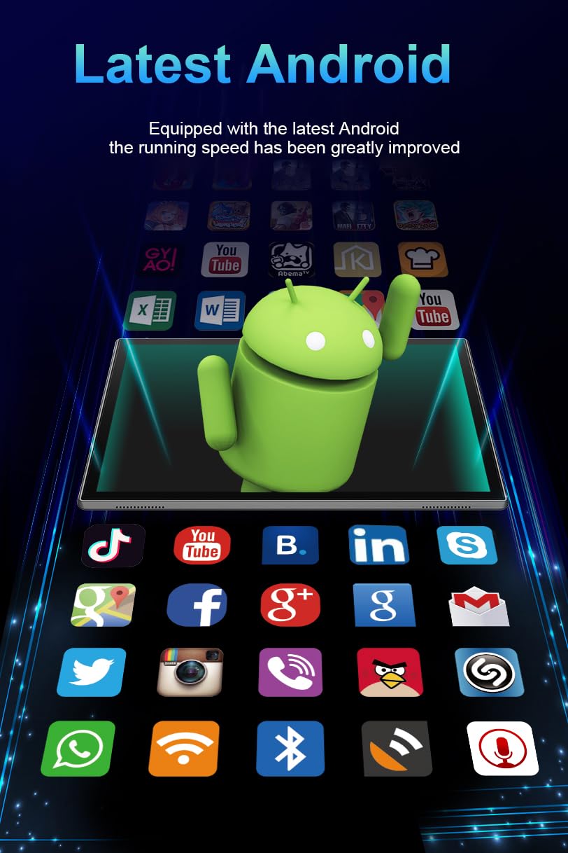 10 inch Tablet Android 15 Tablet PC, 10.1" Android Tablets DDR4 8GB RAM(5GB Expand) 32GB ROM 2MP+8MP Dual Camera 5G WiFi-6 BT Support 1TB Expand 10 IN IPS 6000mAh Battery Powerful Performance Tablets