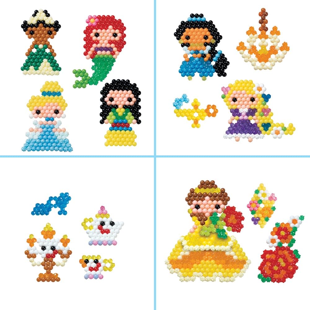 Aquabeads Disney Princess Creation Cube, Complete Arts & Crafts Bead Kit for Children - Over 2,500 Beads & Display Stand The Create Belle, Ariel, Tiana, Rapunzel and More, Multicolor (31773)