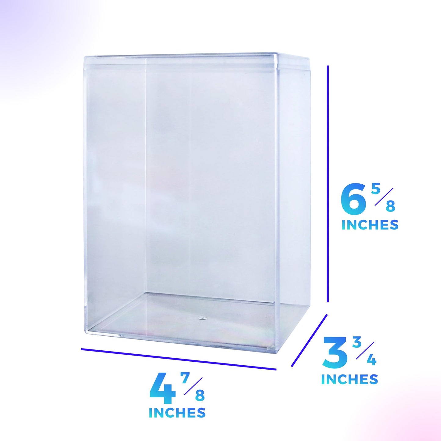 Crystal Clear Hard Plastic Funko Pop Protector Box, Stackable Display Case for Figures, Clear Gift Box for Party Favors, 8 Boxes, Made in USA by Gary Plastic Packaging