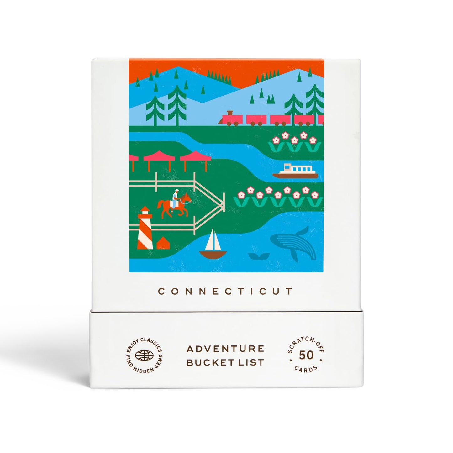 Reach International Outfitters Connecticut Adventure Bucket List: 50 Scratch-Off Cards for Outdoor Activities, Tourist Attractions, and Road Trips - Perfect Travel Gift and Guide for Exploring