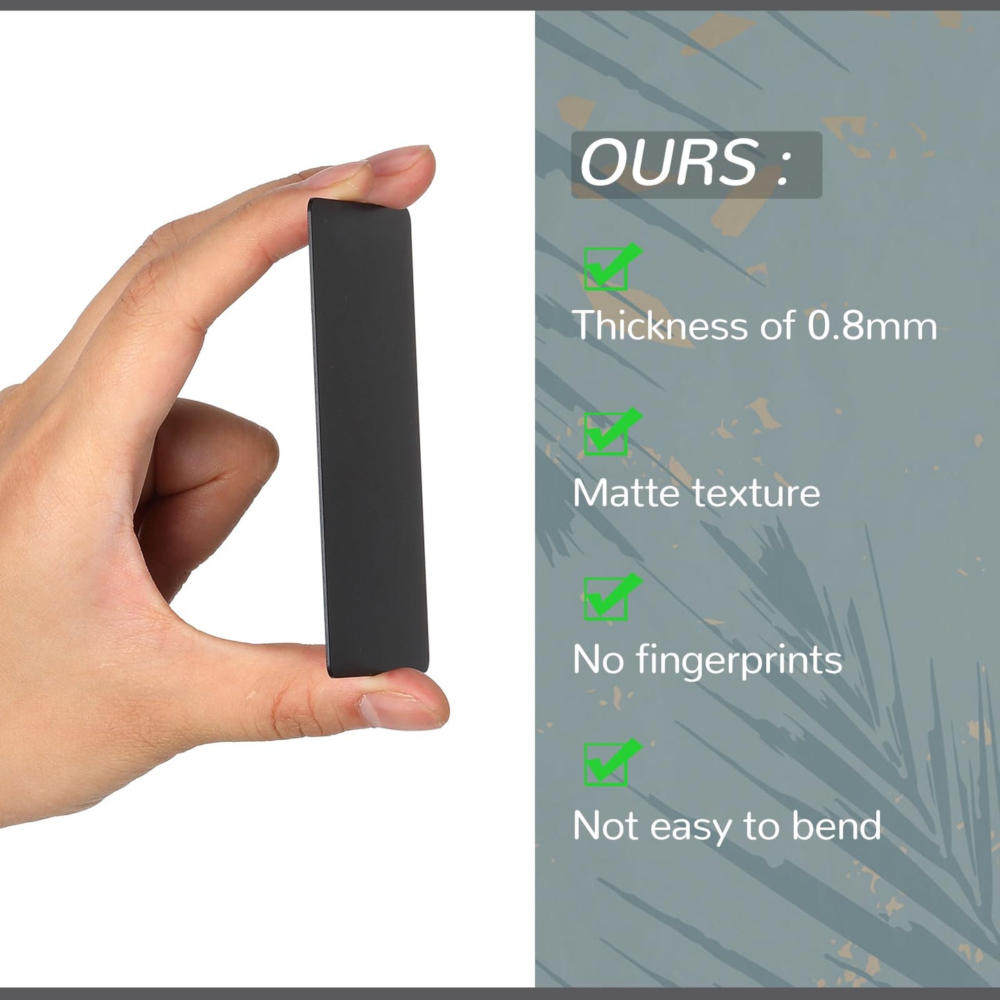 Metal Business Cards Anodized 0.8 mm Thick Aluminum Blanks 3.4 x 2.1 Inch Printable Metal Business Card for Custom Pattern(100 Pieces)