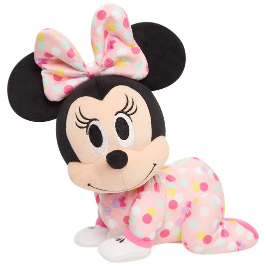 Disney Baby Musical Crawling Pals Plush, Minnie Mouse, Interactive Crawling Plush, Stuffed Animal, Officially Licensed Kids Toys for Ages 09 Month, Gifts and Presents