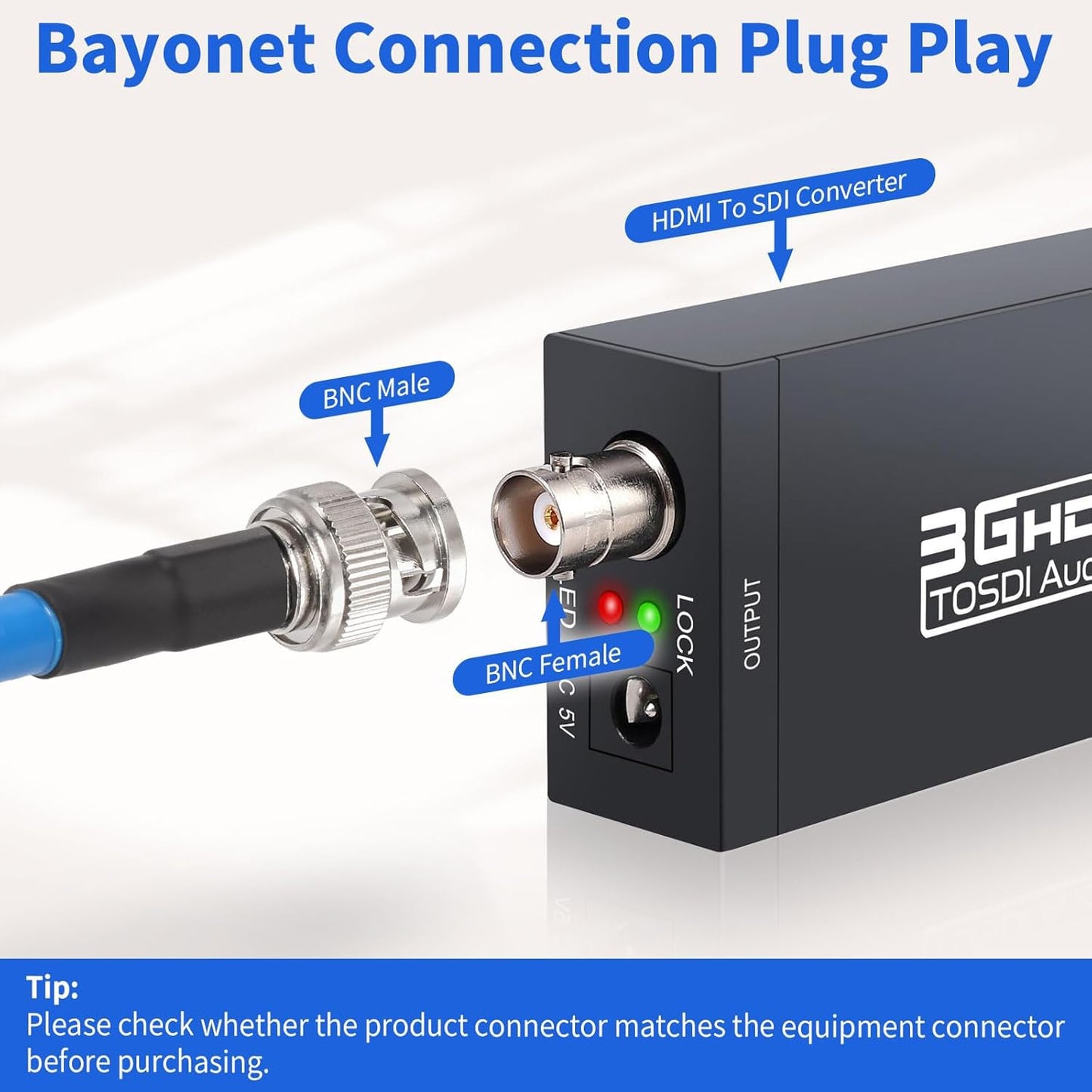 Superbat SDI Cable Long 75 Ohm BNC Cable 3G/6G/12G (Belden 1694A)，1-300FT, Support HD-SDI/3G-SDI/6G-SDI/4K/8K Video,Precision SDI Camera Wire (1Pcs)