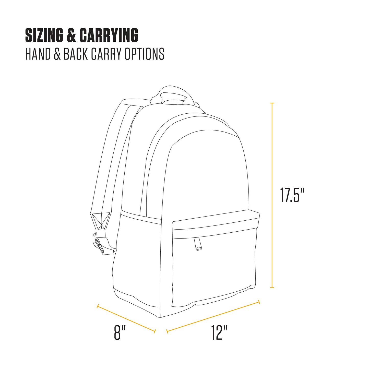 Carhartt 21L Classic Laptop Backpack, Water-Resistant Pack W/ 15" Laptop Sleeve and Organizational Compartments, Black