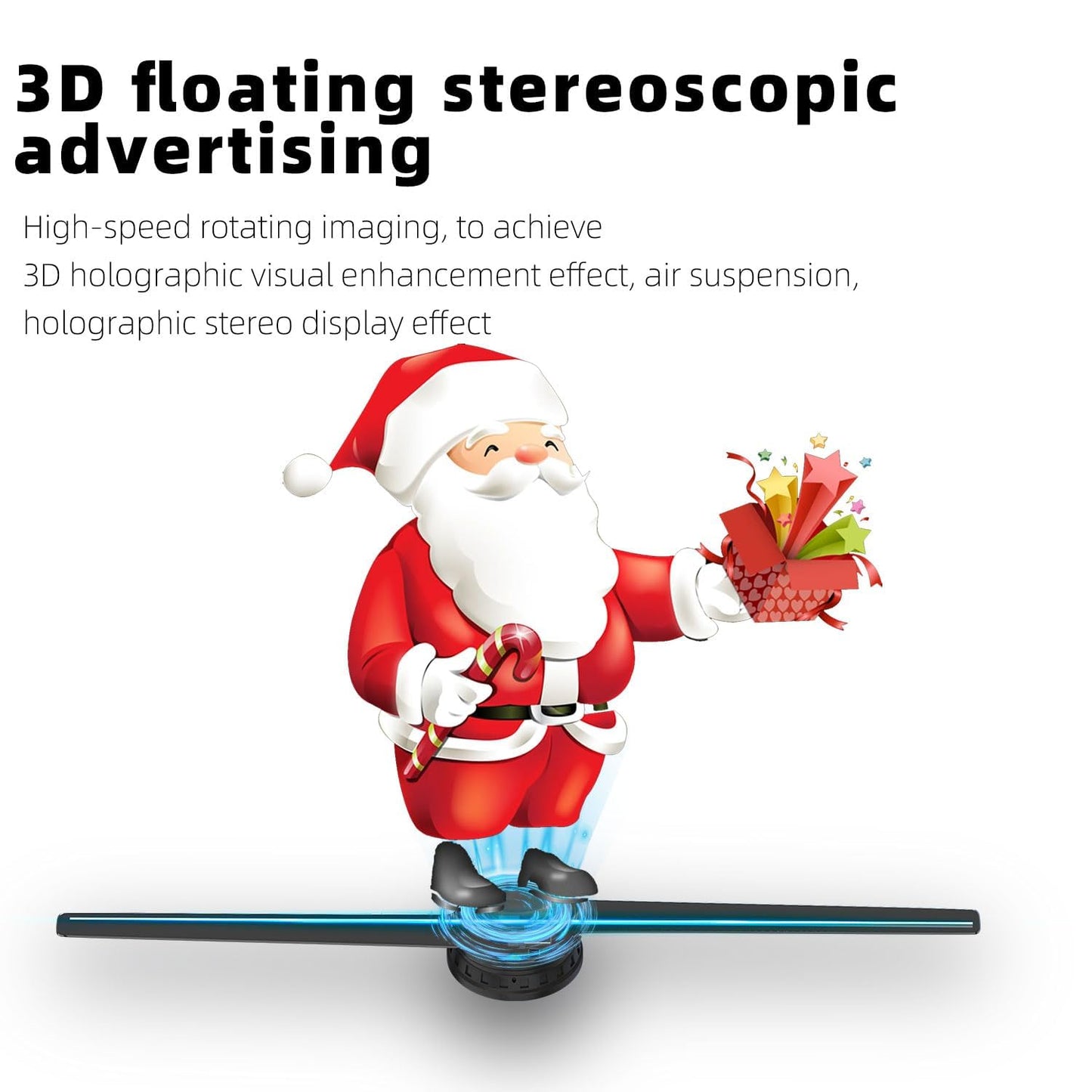 3D Hologram Fan,16.5in Hologram Fan Holographic Projector Supports WiFi Connection 302 HD LED Portable Design 42CM 3D Led Fan Display Contains 700 Videos for Store, Bar, Events, Trade Shows, Parties