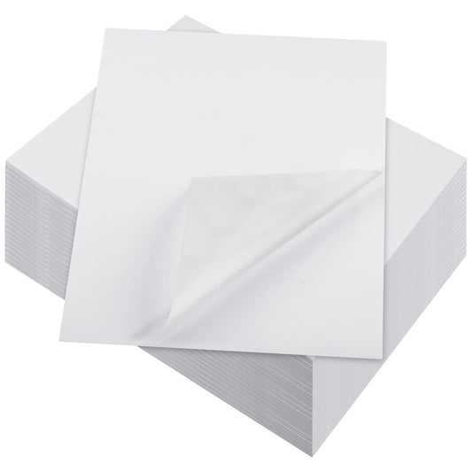 Feifeiya Washi Paper Sticker White Printable Multipurpose Copy Paper Inkjet Printer Compatible Full Sheet Letter Size Labels