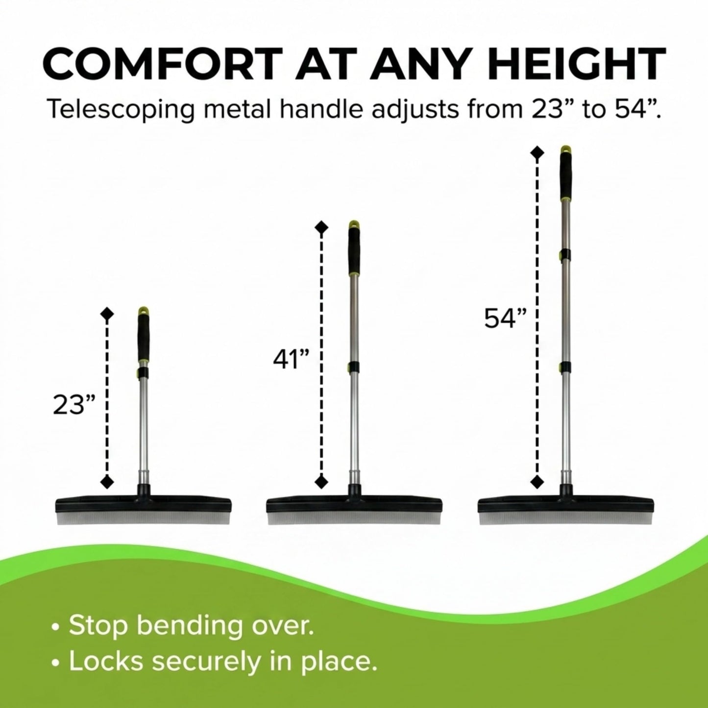 Room Groom Carpet Rake and Groomer with Telescoping 54 Inch Adjustable Handle, Portable Design, Carpet Brush Ideal for Pet Hair, Refreshing High Pile Carpets, Rugs, and Artificial Turf