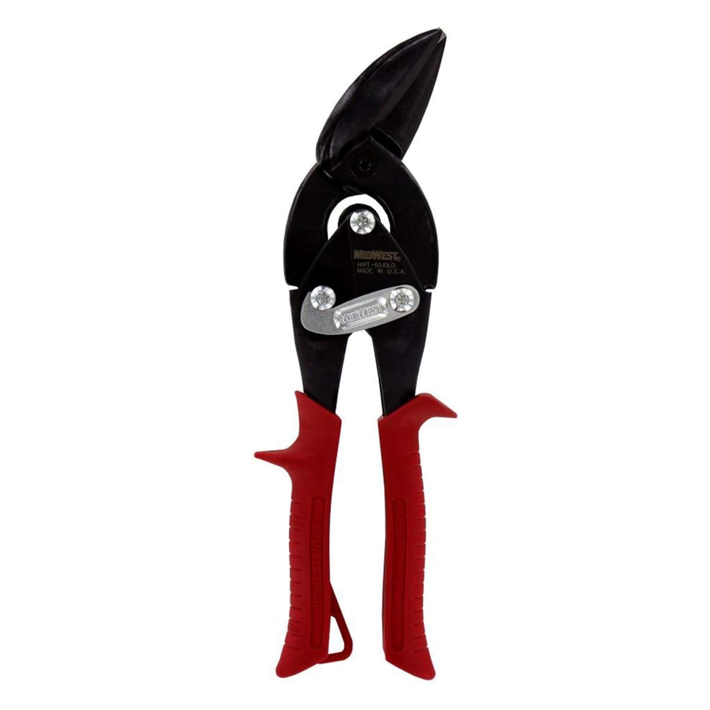 MIDWEST Blackout Series Aviation Snip - Left Cut Offset Tinner Shears, Made in the USA - MWT-6510LO