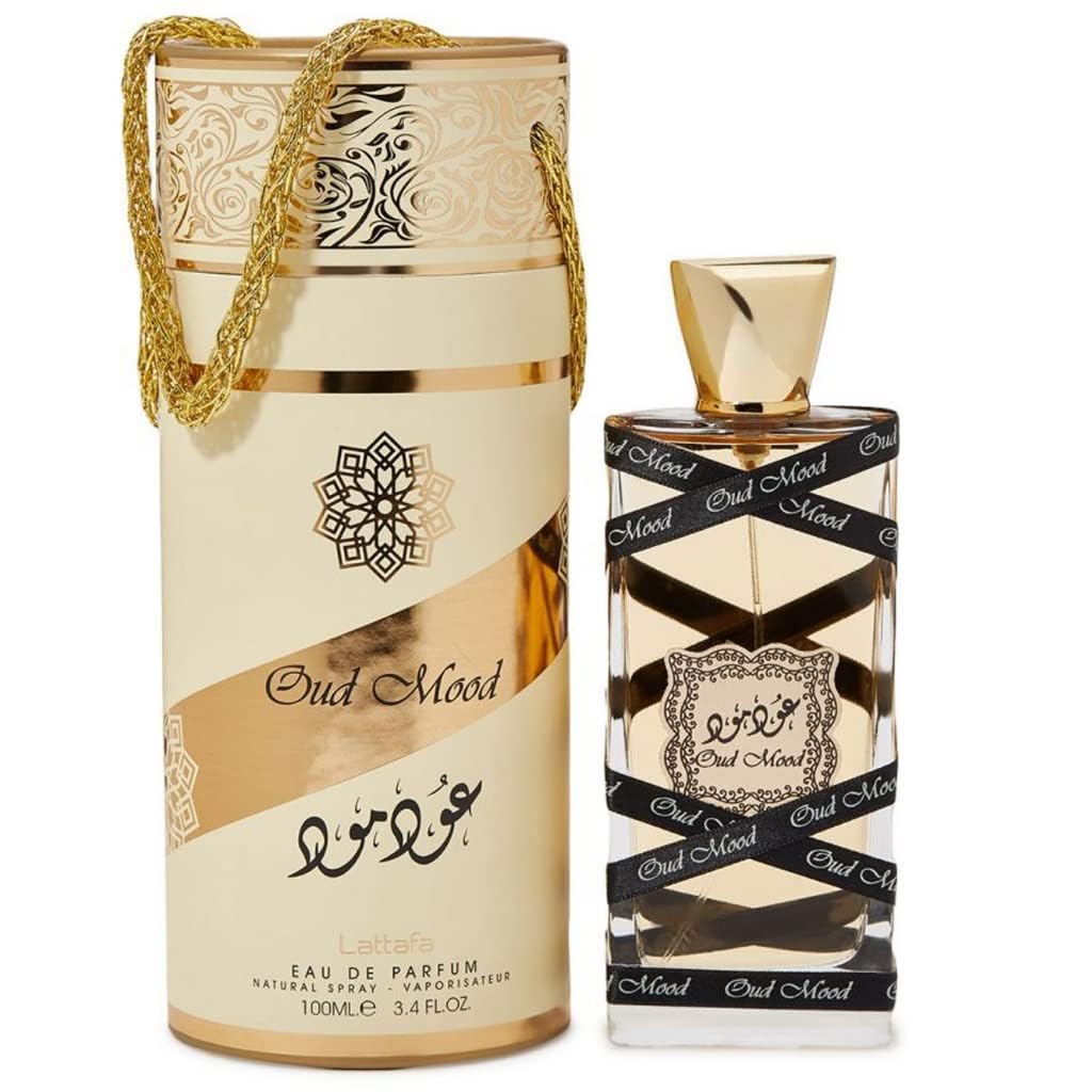Lattafa for Unisex 4 Piece Eau de Parfum Gift Set (Oud Mood Elixir + Oud Mood Reminiscence + Oud Mood + Musk Mood) 3.4 Ounce/100 ml each
