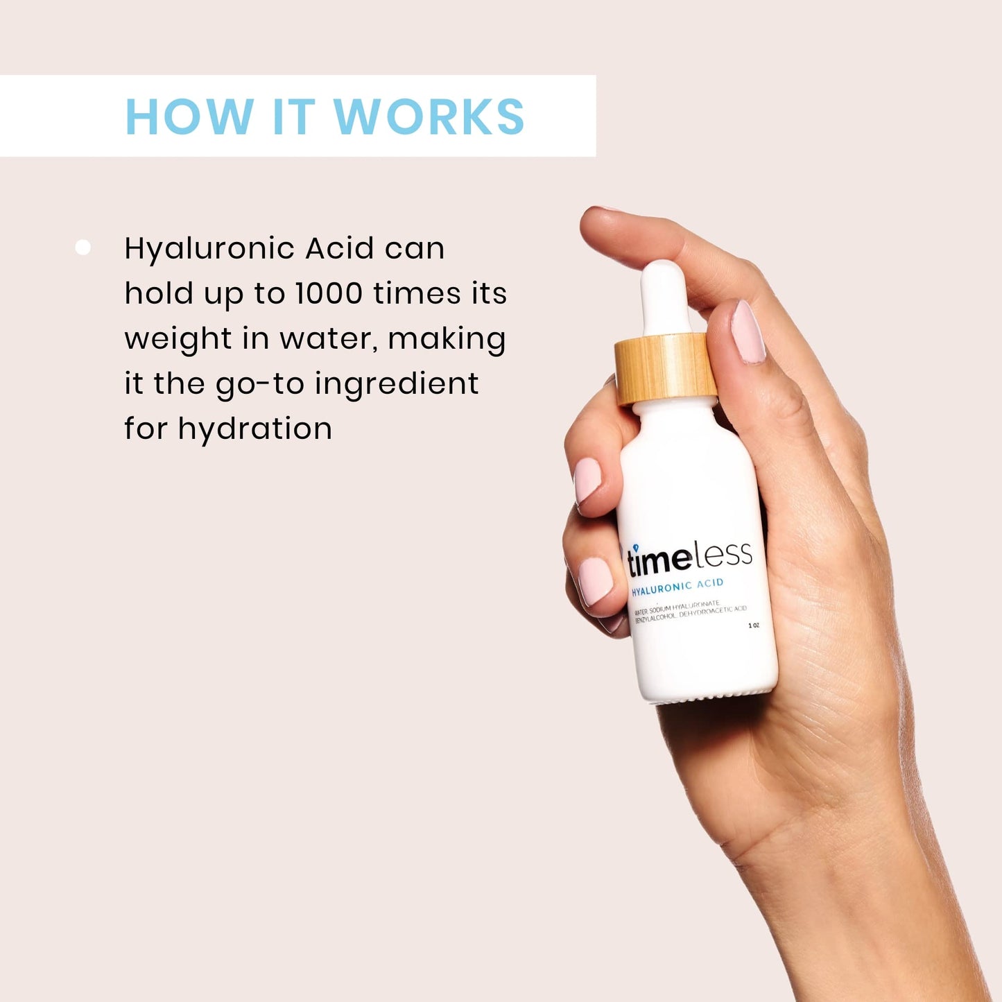 Timeless Skin Care Hyaluronic Acid 100% Pure Serum - Hydrating Face Serum for Personal Care - Fragrance-Free Hyaluronic Acid Serum for Skin Care - 2 oz (Pack of 2)
