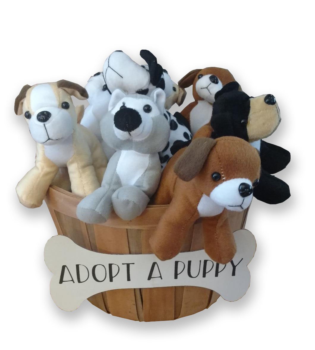 Plush Dogs Animals (12 Pack) Assorted Stuffed Puppies - 5 Inches, Small Plushed Animals, 6 Designs - For Birthday Party Favors Gifts for Kids By 4E's Novelty