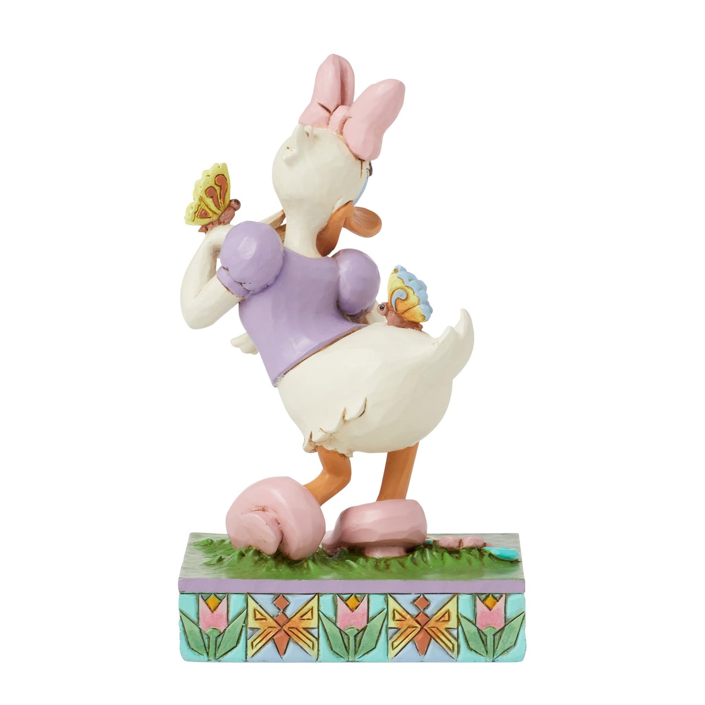 Enesco Disney Traditions Collection by Jim Shore Daisy Duck with Flowers and Butterflies Figurine- Stone Resin Hand Painted Collectible Disney Figurines Home Decor Statue, 5 Inch