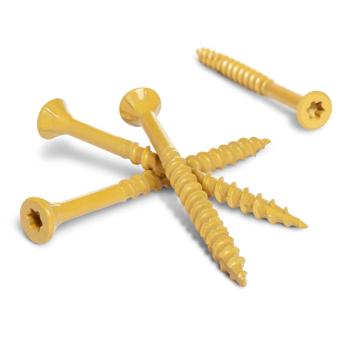 Deck Plus Fasteners Tan 48416 5 LB 2.5x10 Screw, 5lb Box , White