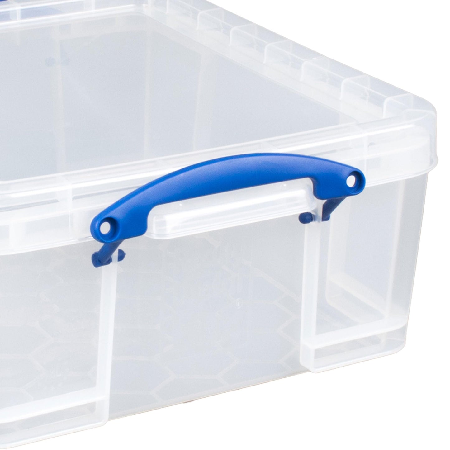 Really Useful Box 2 Pack 17L Plastic Storage Bins with Snap Lids and Clip Lock, Clear