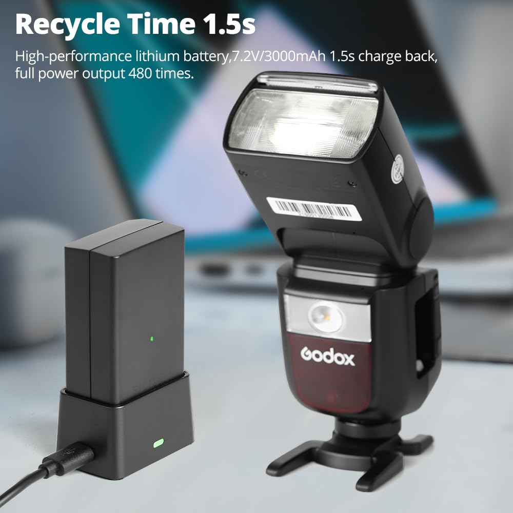 GODOX V1 Battery VB26 VB26A VB26B Li-ion Battery V1S V1N V1C V1F V1O V1 Flash and V860III V860III-S V860III-C V860III-N V860III-O V860III-F V850III AD100PRO
