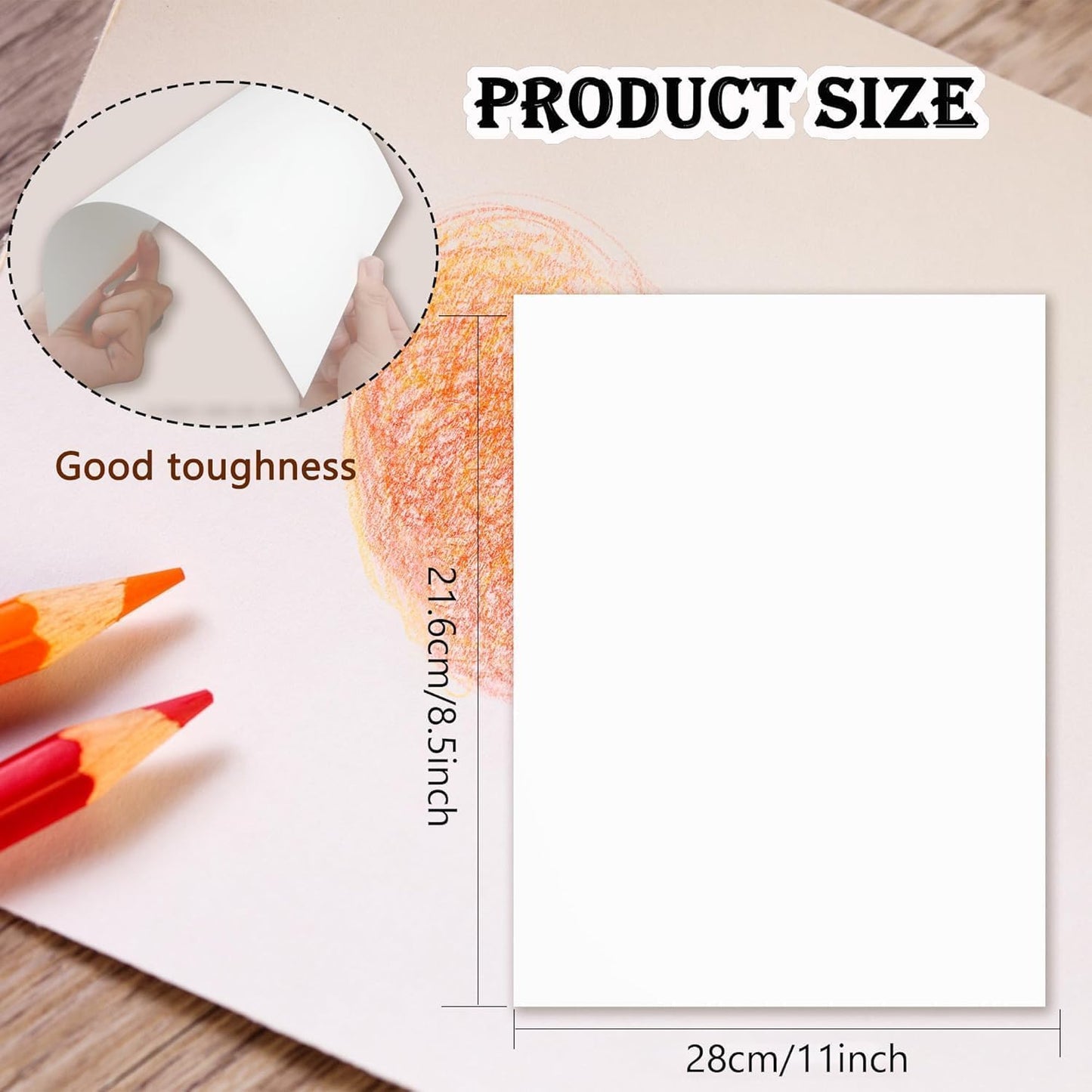150 Sheets 100% Cotton Watercolor Paper Bulk Art Supplies, 8.5" x 11" 140lb/300 GSM Cold Press Water Color Paper White Painting Drawing Paper for Adult Watercolor Drawing