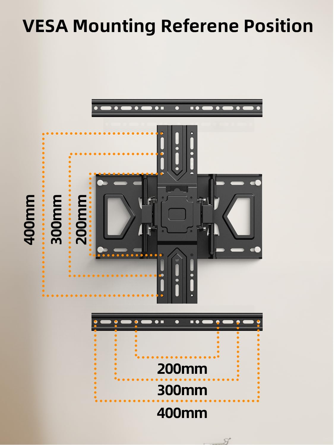 USX MOUNT Ultra Slim TV Wall Mount 37-75 Inch TVs Mount with Swivel and Tilt, Low Profile Full Motion Bracket with Articulating Dual Arms, Up to VESA 400X400 mm Max 16" Wood Studs, Holds 99lbs