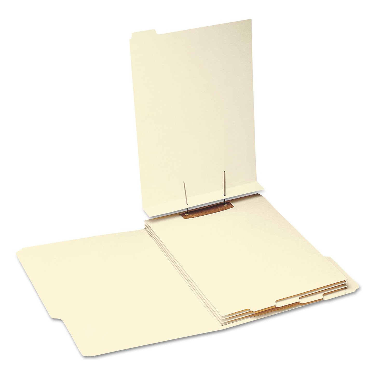 Smead Stackable Folder Divider with Fastener, Bottom 1/5-Cut Tab, Letter Size, Manila, 50 per Box (35600)