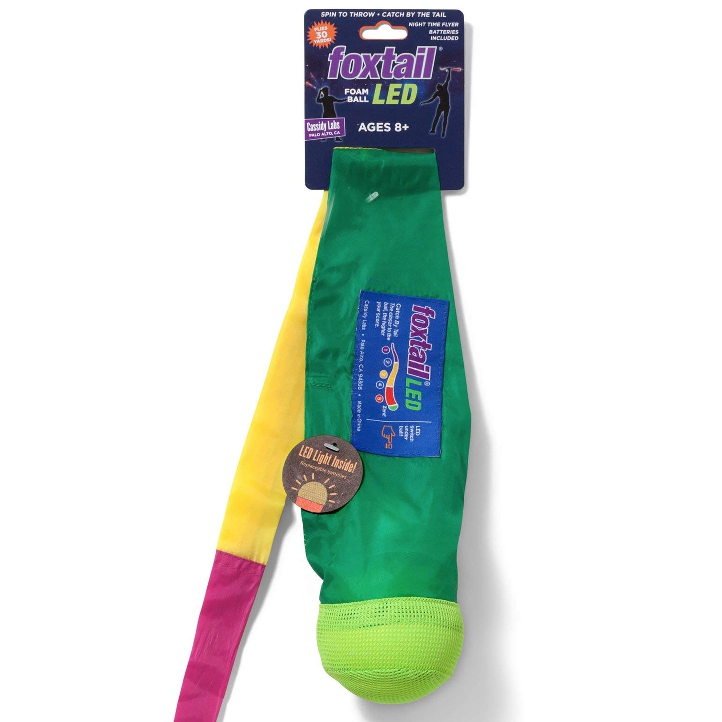 LED Foxtail Softie Light Up Flying Soft Ball Catch and Toss Game