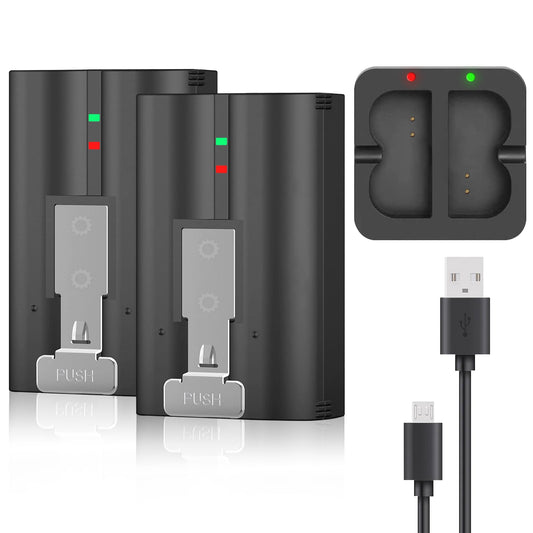 2-Pack 6040mAh Replacement Battery with Charger Station for Ring-Doorbell Camera 2/3/4, Spotlight Camera and Stick Up Cam, Rechargeable Upgraded Lithium Li-ion Batteries 3.65V Camera Indoor