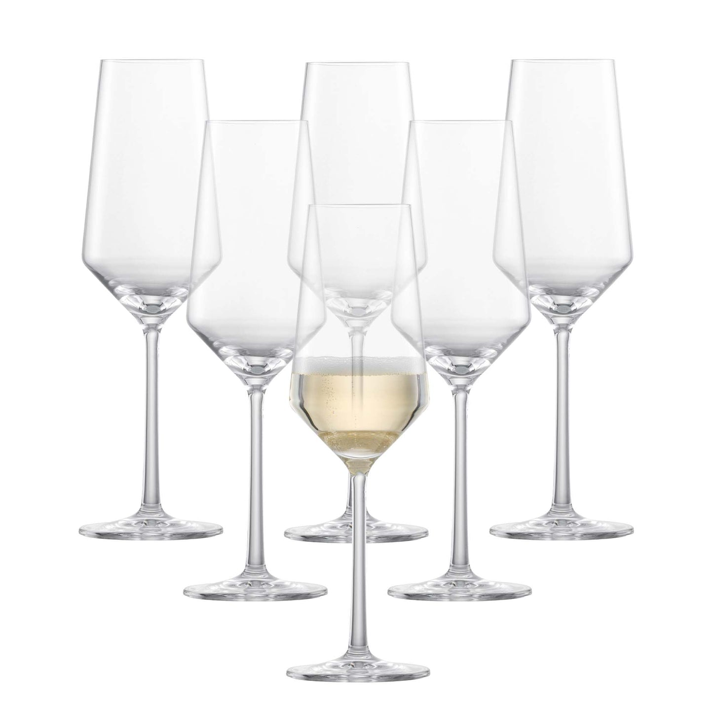 ZWIESEL GLAS Pure Champagne Glass (Set of 6), Champagne Flutes with Effervescent Point, Dishwasher-Safe Tritan Crystal Glasses, Made in Germany (10 Ounce)