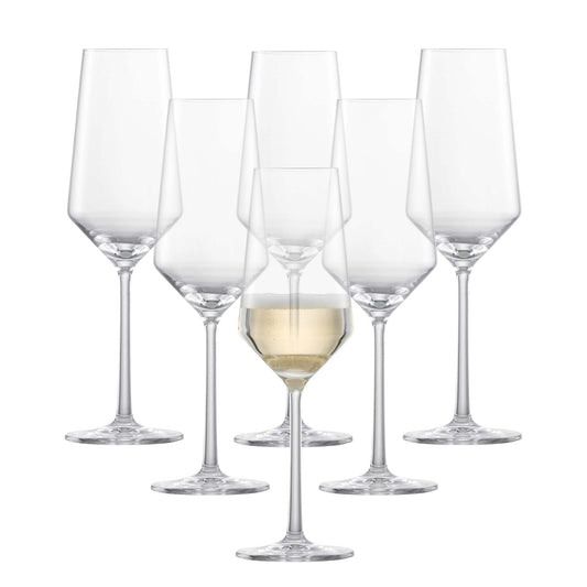 ZWIESEL GLAS Pure Champagne Glass (Set of 6), Champagne Flutes with Effervescent Point, Dishwasher-Safe Tritan Crystal Glasses, Made in Germany (10 Ounce)