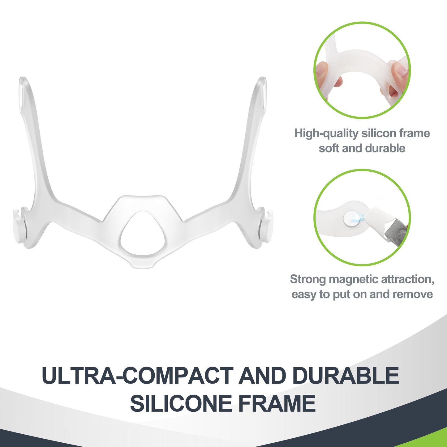 6pcs Supplies for Wisp CPAP Replacement Frame, Tube, Nasal Cushion(M), Head Strap, MEDICOLOR Supplied