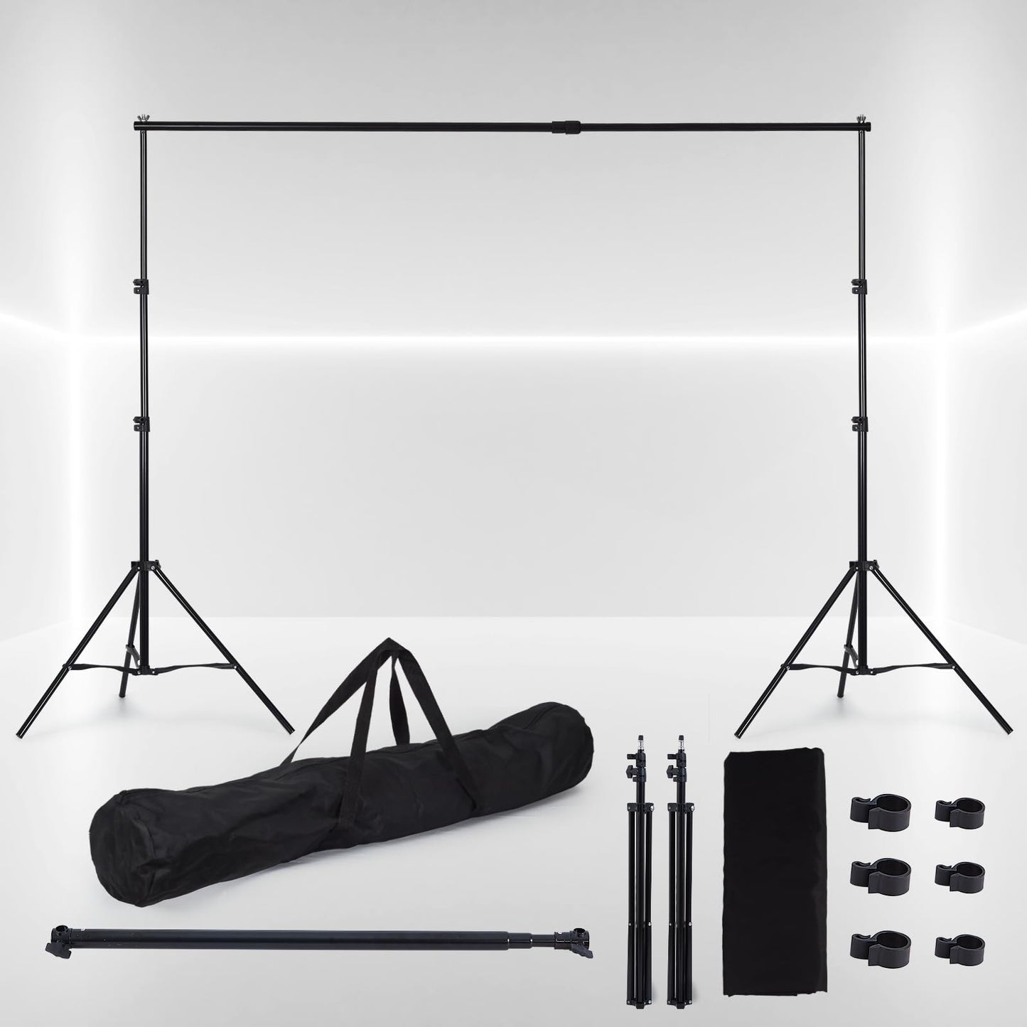 Niyanghome Classroom Puppet Stage, Puppet Show Theater with 2 Tripods, Cross Bar, Curtain and Carrying Bag, Portable Stage Suitable for School, Churches, and Family Shows