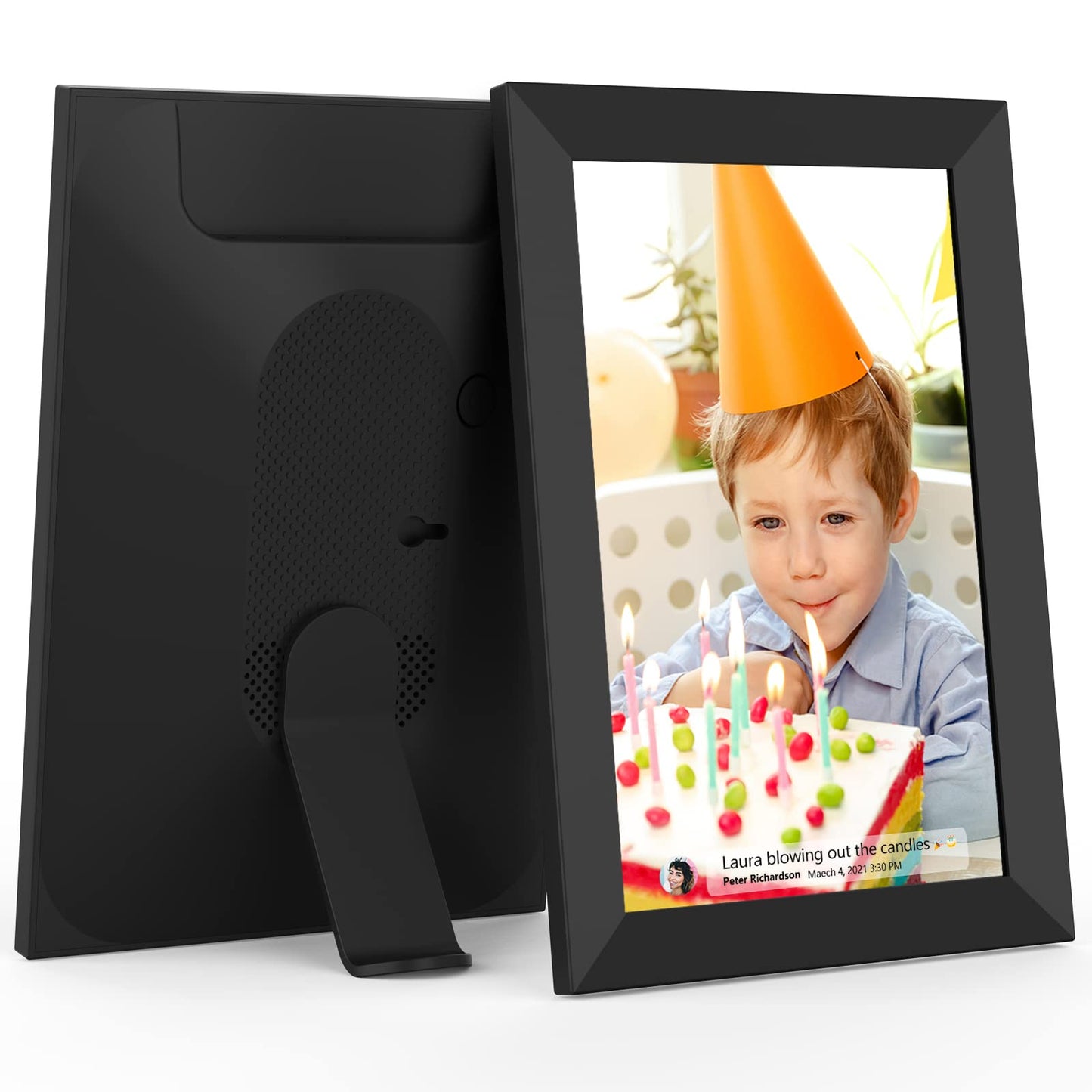 32GB FRAMEO 10.1 inch WiFi Digital Picture Frame 1280x800 HD IPS Touch Screen Smart Cloud Photo Frame, Auto-Rotate, Wall Mountable, Easy Setup to Share Photos or Videos via Frameo