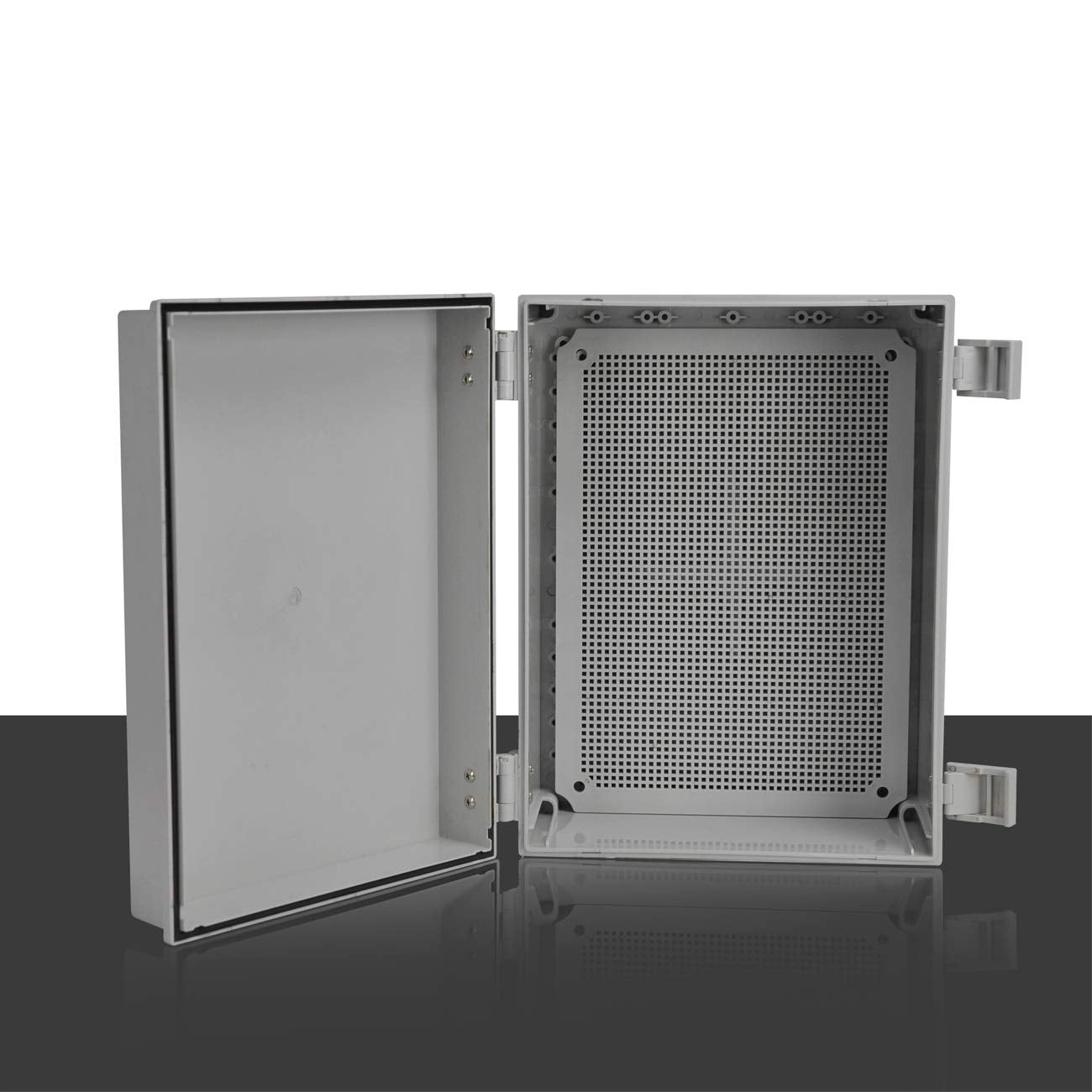 Ogrmar ABS Plastic Dustproof Waterproof IP65 Junction Box Universal Electrical Project Enclosure with Lock (15.7"x11.8"x7")