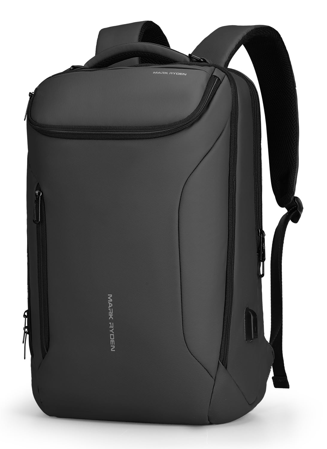Muzee Backpack for Men Waterproof and Travel Laptop Backpack with USB Charging, Fits 17 Inch Laptop and Tech Gear