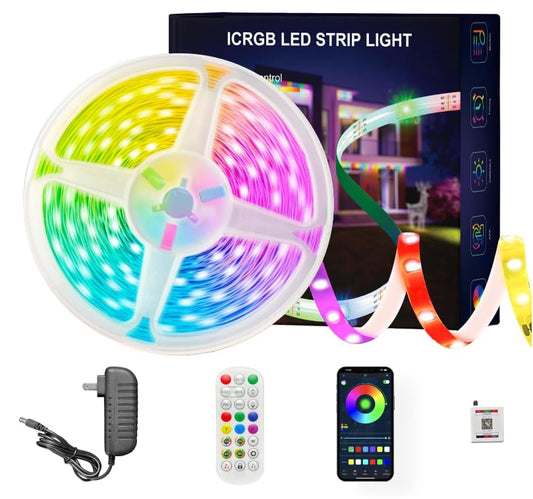 ATHONO 166 ft I(2 Rolls of 83ft) C+RGB,Led Lights for Bedroom,Music Sync Color Changing,Led Strip Lights,with Remote App Control, Led Lights for Room Home Kitchen Decor Party