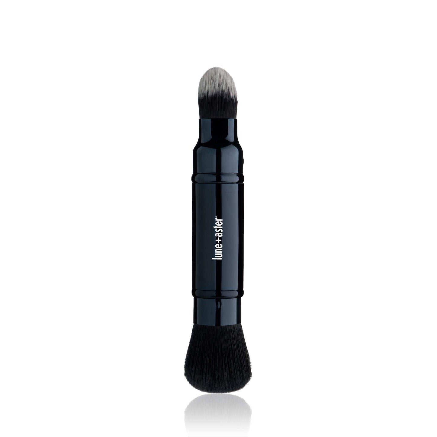 Lune+Aster Complexion Duo Brush - Multi-tasking, dual-ended vegan complexion brush