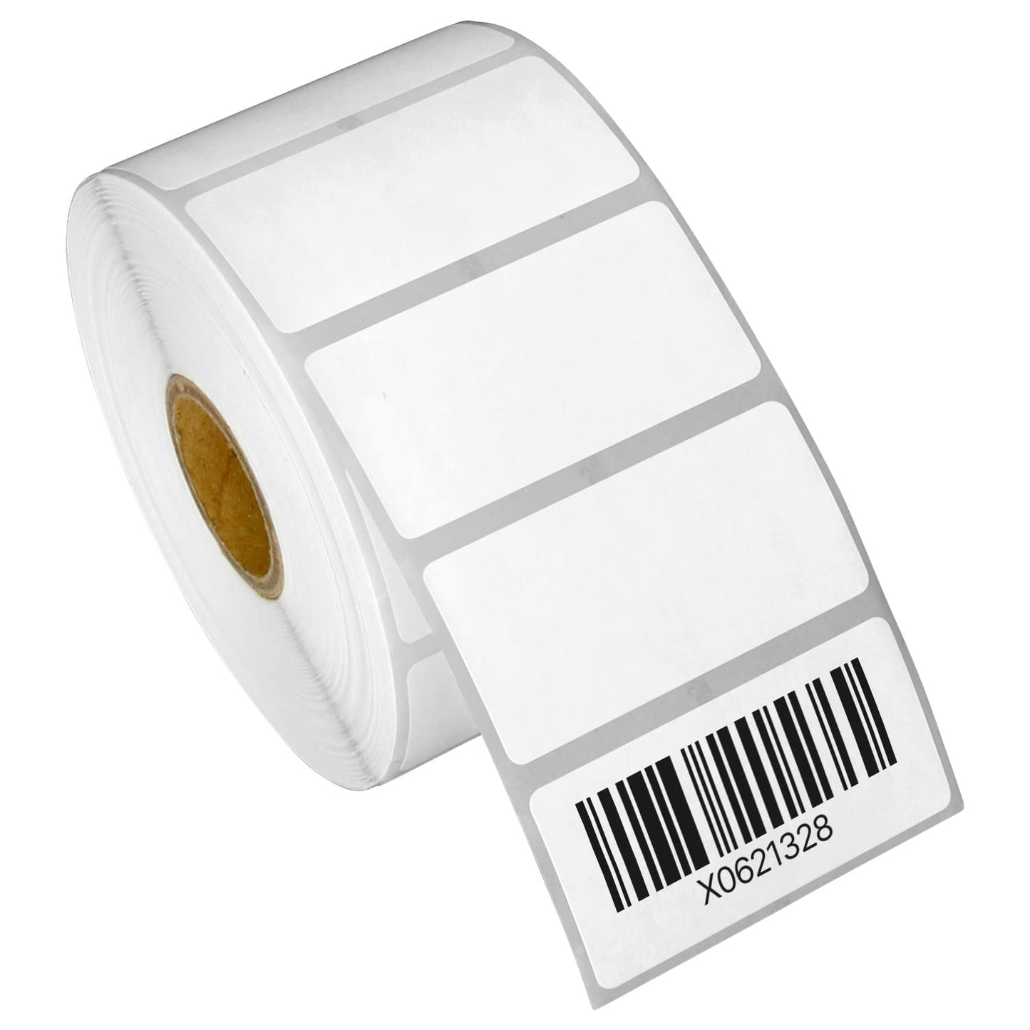 OfficeSmartLabels – 2" x 1" Removable Direct Thermal Labels - Compatible with Rollo & Zebra Desktop Printers and More – 1” Core; Perforated, Water & Oil Resistant [4 Rolls, 5200 Labels]