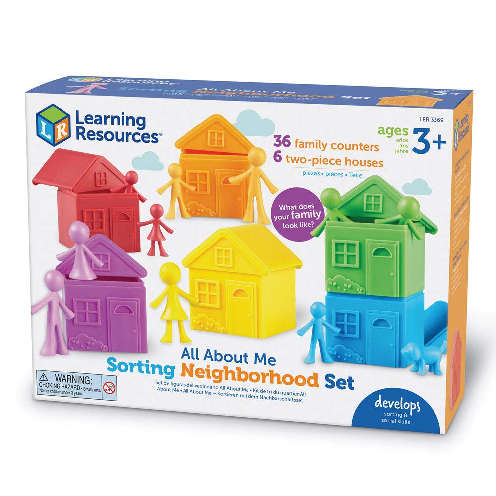 Learning Resources All About Me Sorting Neighborhood - 42 Pieces, Ages 3+ Social Emotional Learning Toys, Toddler Learning Toys