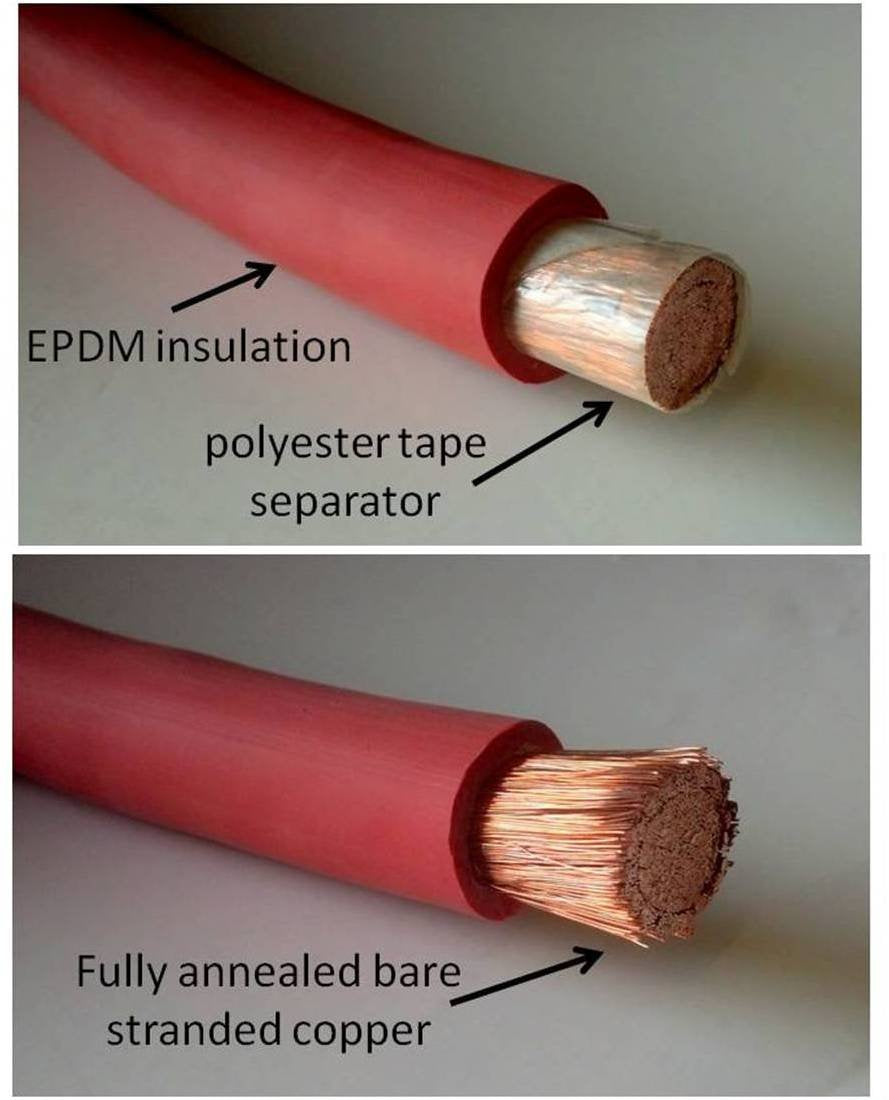1/0 Gauge 1/0 AWG 10 Feet Red + 10 Feet Black Welding Battery Pure Copper Flexible Cable + 10pcs of 3/8" Tinned Copper Cable Lug Terminal Connectors + 3 Feet Black Heat Shrink Tubing