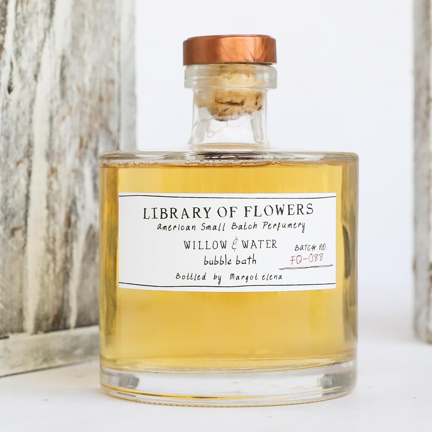 Library of Flowers Willow & Water Bubble Bath, 17 fl. oz. - Cut Greens, Flowering Lotus & Watercress - Relaxing & Gentle Bubble Bath Soap, Hydrating & Deep Moisturizing, Cocoa Butter & Green Tea