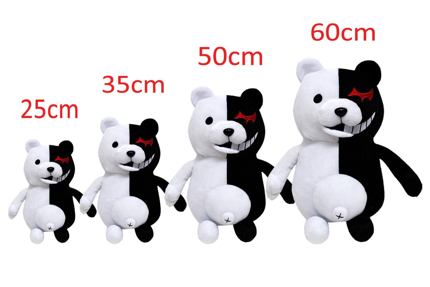 Werycos Plush 35cm 25cm Plush Black White Bear Anime Stuffed Plush Toy