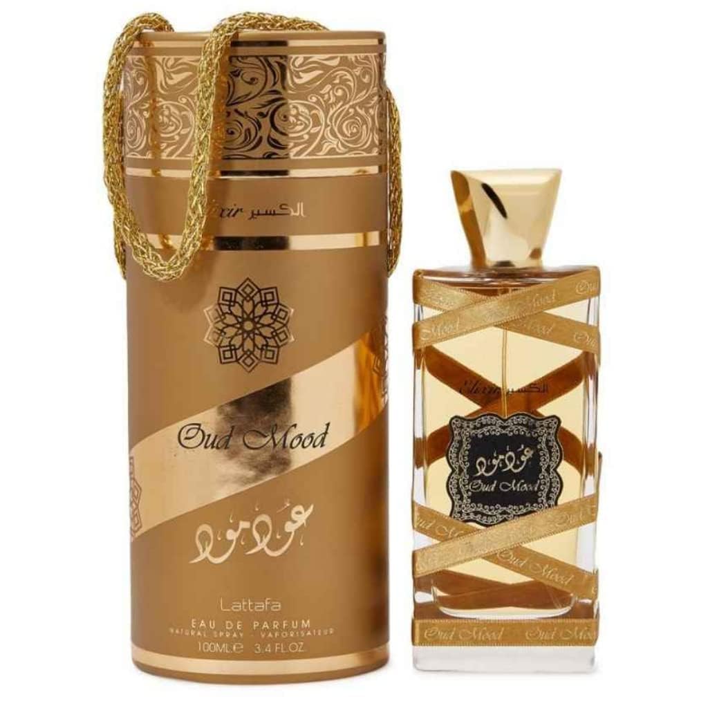 Lattafa for Unisex 4 Piece Eau de Parfum Gift Set (Oud Mood Elixir + Oud Mood Reminiscence + Oud Mood + Musk Mood) 3.4 Ounce/100 ml each