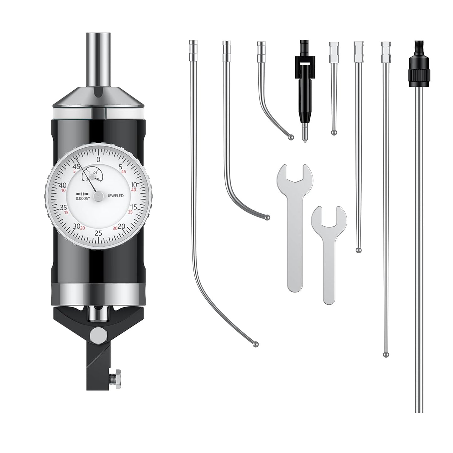 HDLNKAK Coaxial Centering Indicator Set 0-0.15''/0.0005''Standard Body, Co-Ax Precision Milling Machine Test Dial, Ideal Center Finder Tool
